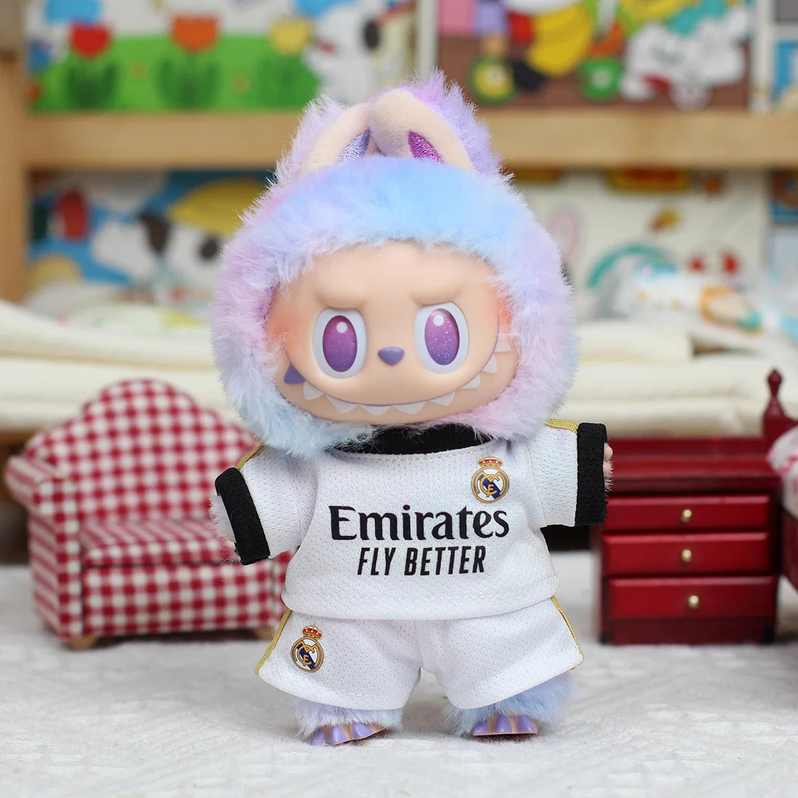 Labubu Real Madrid Outfit